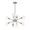 Z-Lite Tian 8 Light Pendant, Brushed Nickel & Matte Opal 616-8C-BN-LED - alternate 3